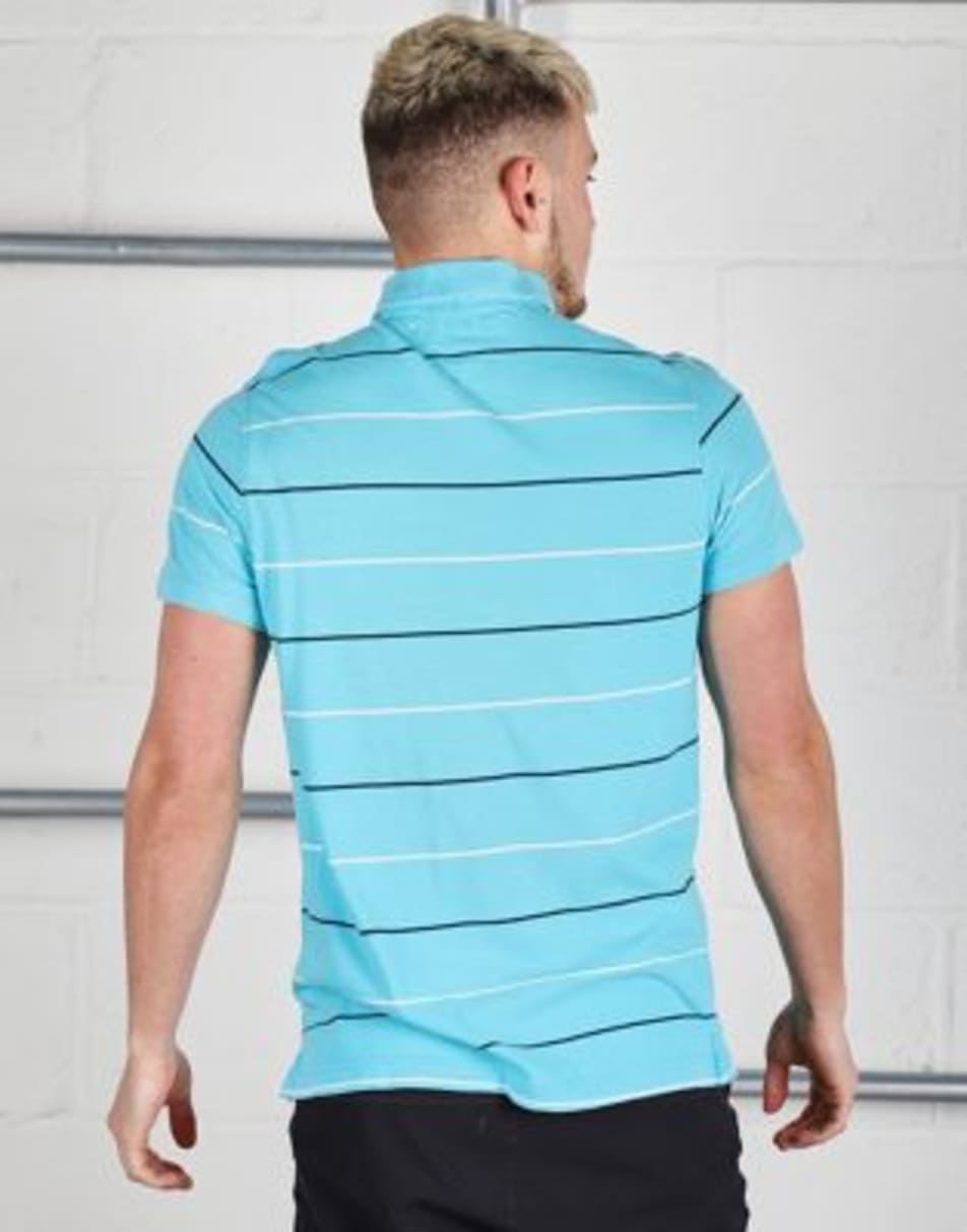 Vintage Tommy Hilfiger Size M logo short sleeve polo shirt in blue stripe