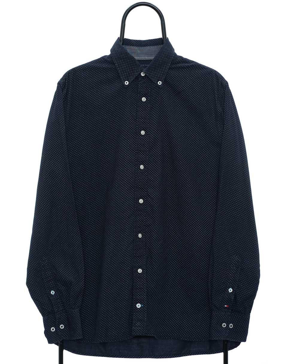 Vintage Tommy Hilfiger Size M Shirt Patterned In Navy