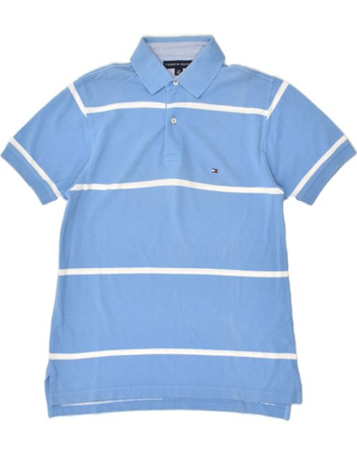 Vintage Tommy Hilfiger Size S Striped Polo Shirt in Blue