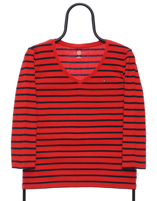  Vintage Tommy Hilfiger size S top in red stripe