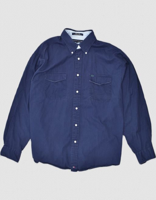 Vintage Tommy Hilfiger Size XL 90s Shirt in navy blue 