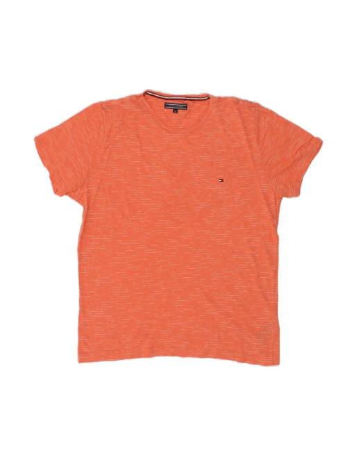Vintage Tommy Hilfiger Size XL Flecked T-Shirt in Orange