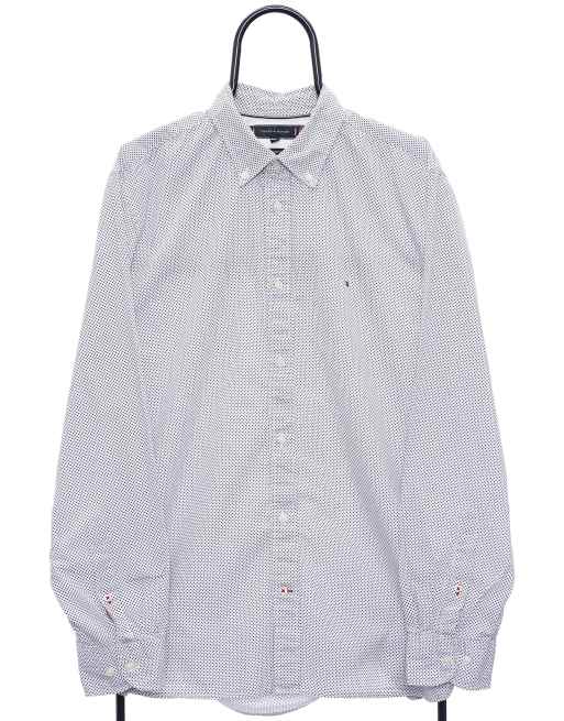 Vintage Tommy Hilfiger size XL patterned shirt in white