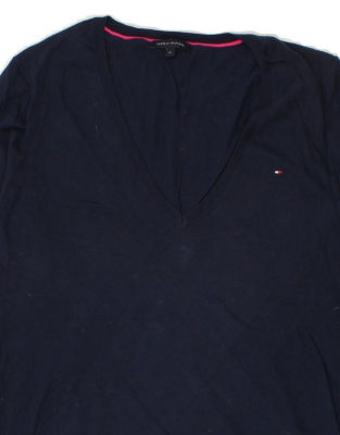 Vintage Tommy Hilfiger Size XL Slim Jumper in Navy Blue