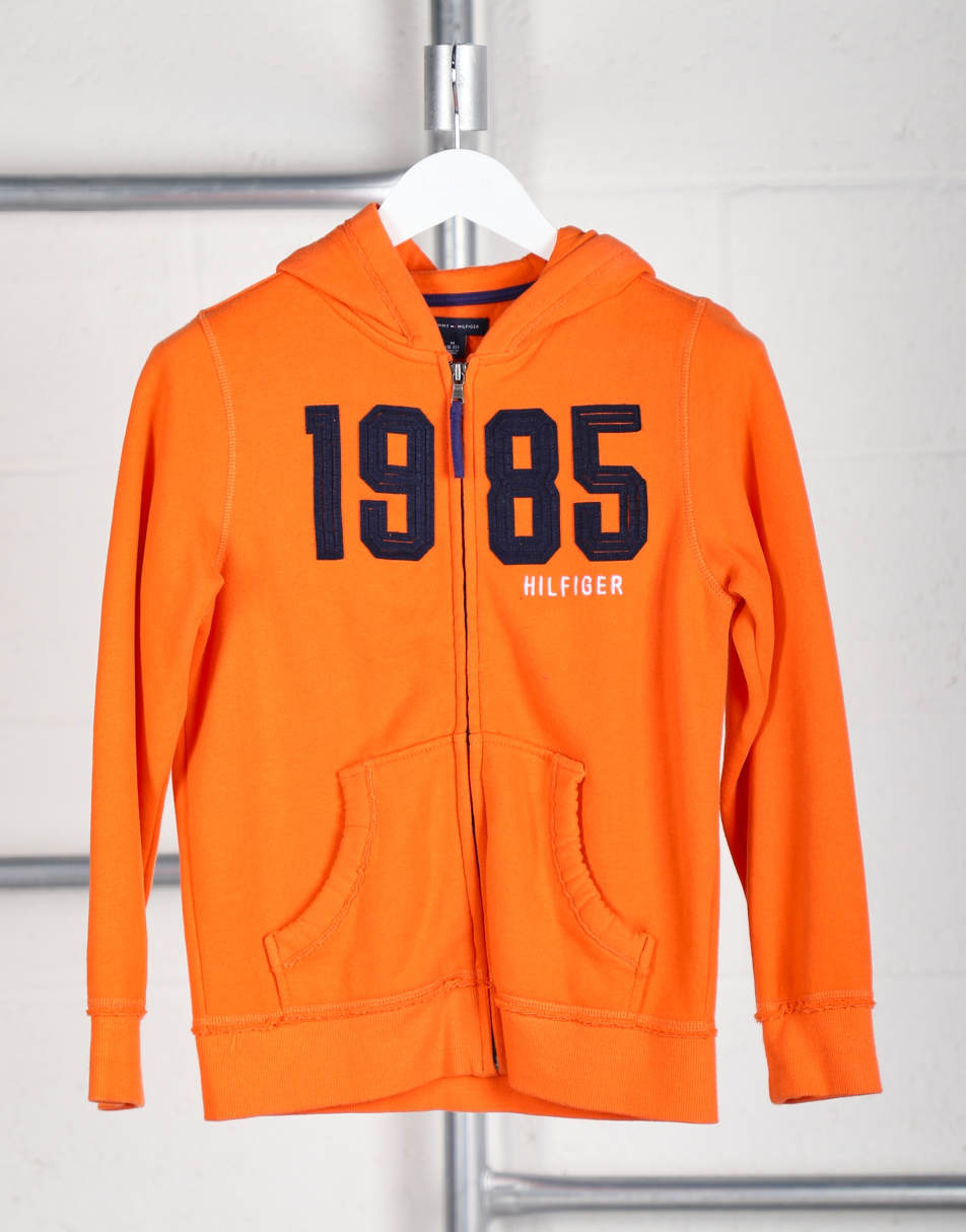 Vintage Tommy Hilfiger Size XS spell out hoodie in orange