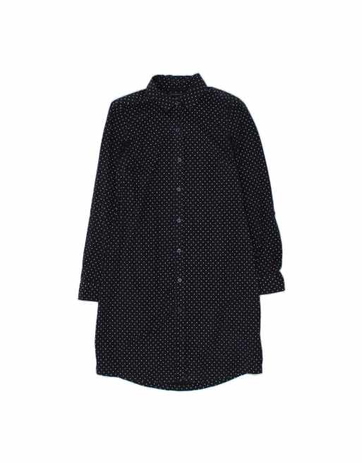 Vintage Tommy Hilfiger Size XS Spotted Shirt Dress in Navy Blue