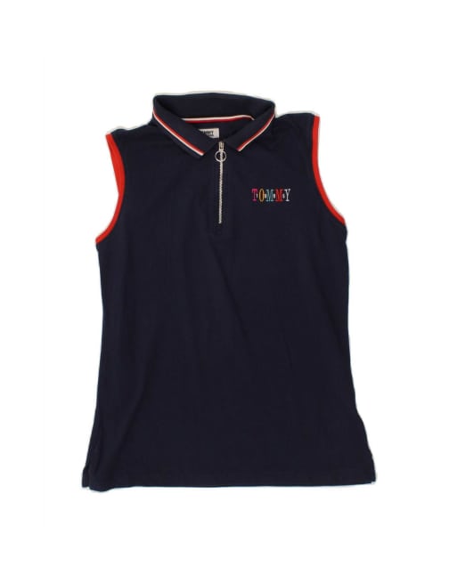 Vintage Tommy Hilfiger Sleeveless Polo Shirt Uk 18 XL In Blue