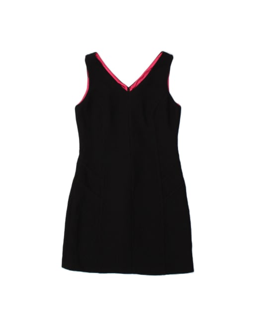 Vintage Tommy Hilfiger Sleeveless Sheath Dress US 6 Medium In Black Wool