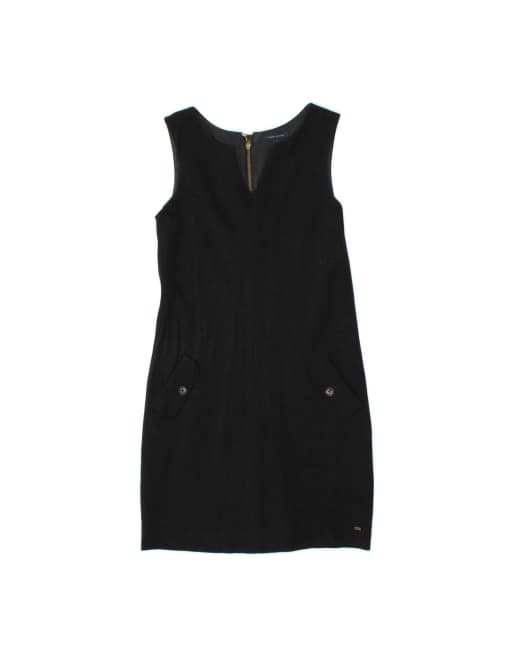 Vintage Tommy Hilfiger Sleeveless Sheath Dress US 6 Medium In Black