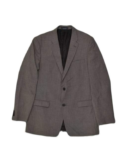 Vintage Tommy Hilfiger Slim 2 Button Blazer Jacket Uk 44 2XL In Grey