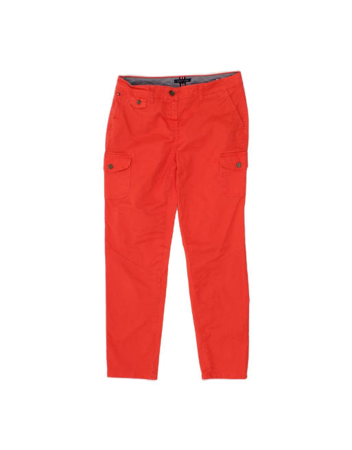 Vintage Tommy Hilfiger Slim Cargo Trousers US 4 Small W27 L28 In Red