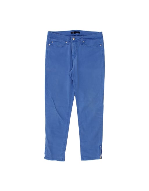 Vintage Tommy Hilfiger Slim Casual Trousers US 10 Large W30 L25 In Blue