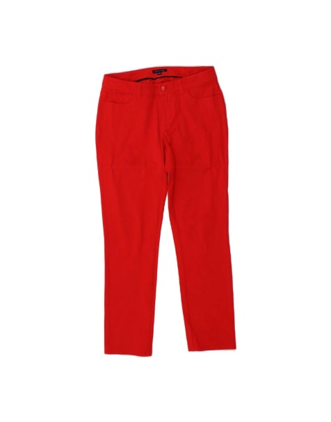 Vintage Tommy Hilfiger Slim Casual Trousers Us 2 XS W28 L27 In Red - view 1