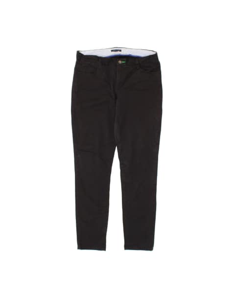 Vintage Tommy Hilfiger Slim Casual Trousers US 6 Medium W30 L30 In Black - view 1