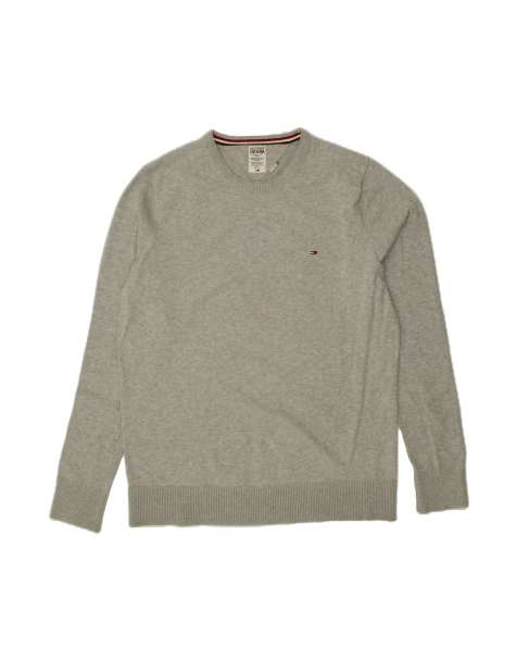 Vintage Tommy Hilfiger Slim Fit Crew Neck Jumper Sweater 2XL In Grey - view 1