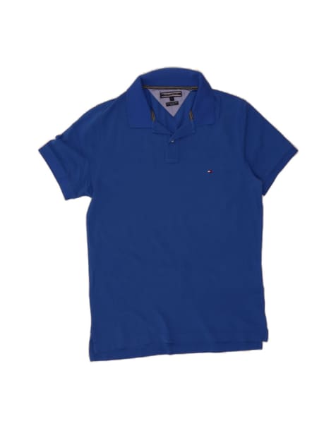 Vintage Tommy Hilfiger Slim Fit Polo Shirt Large In Blue - view 1
