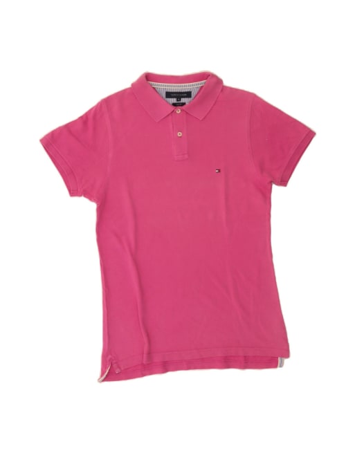 Vintage Tommy Hilfiger Slim Fit Polo Shirt Medium In Pink