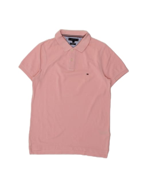 Vintage Tommy Hilfiger Slim Fit Polo Shirt Medium In Pink
