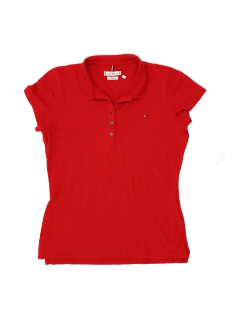Vintage Tommy Hilfiger Slim Fit Polo Shirt UK 18 XL In Red