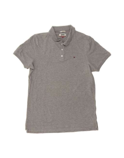Vintage Tommy Hilfiger Slim Fit Polo Shirt XL In Grey