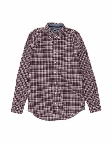 Vintage Tommy Hilfiger Slim Fit Shirt Large In Blue Check - view 1