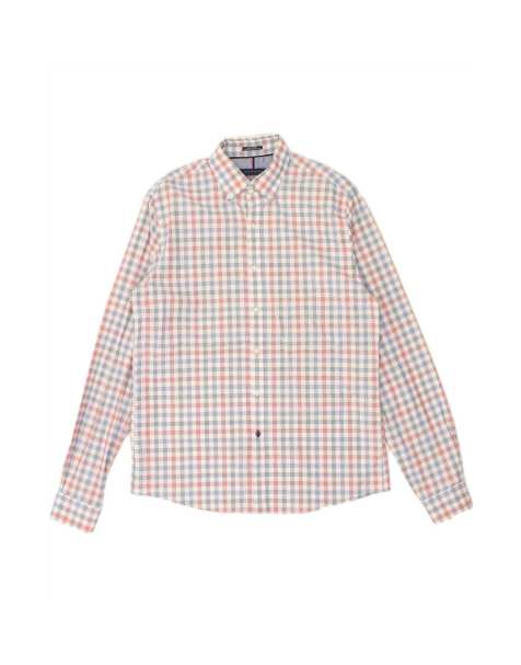 Vintage Tommy Hilfiger Slim Fit Shirt Size 16 1/2 Large In Multicoloured Check - view 1