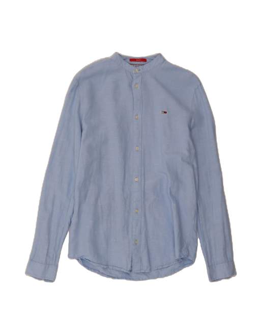 Vintage Tommy Hilfiger Slim Fit Shirt Small In Blue