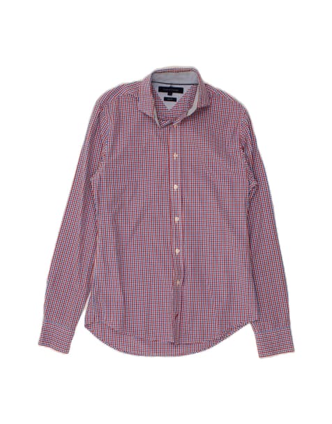 Vintage Tommy Hilfiger Slim Fit Shirt Small In Multicoloured Check - view 1
