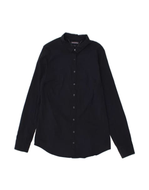 Vintage Tommy Hilfiger Slim Fit Shirt Us 12 Large In Blue - view 1