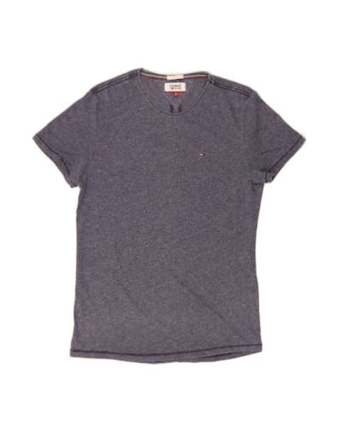 Vintage Tommy Hilfiger Slim Fit T-shirt Top Small In Blue Flecked - view 1