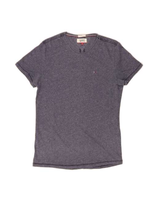 Vintage Tommy Hilfiger Slim Fit T-shirt Top Small In Blue Flecked