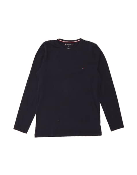 Vintage Tommy Hilfiger Slim Fit Top Long Sleeve XL In Blue - view 1