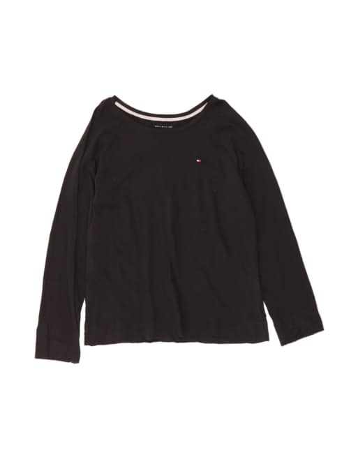 Vintage Tommy Hilfiger Sweatshirt Jumper UK 18 XL In Black