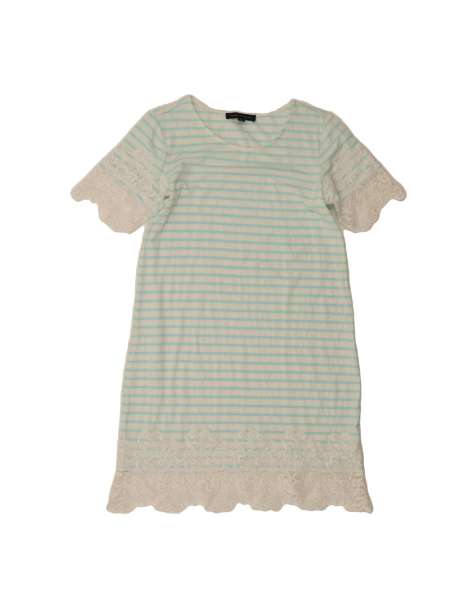 Vintage Tommy Hilfiger T-shirt Dress UK 12 Medium In Blue Striped - view 1