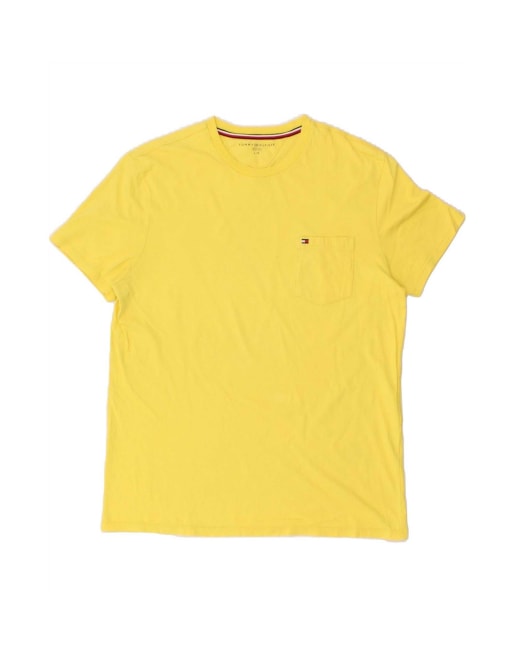 Vintage Tommy Hilfiger T-shirt Top Large In Yellow