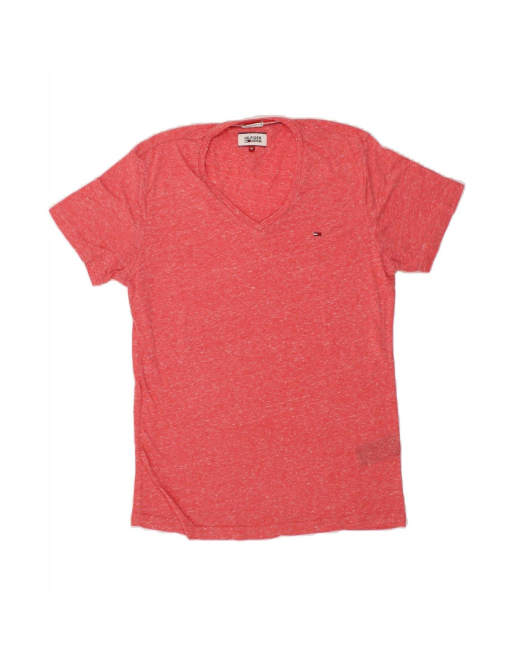 Vintage Tommy Hilfiger T-shirt Top Medium In Pink Flecked