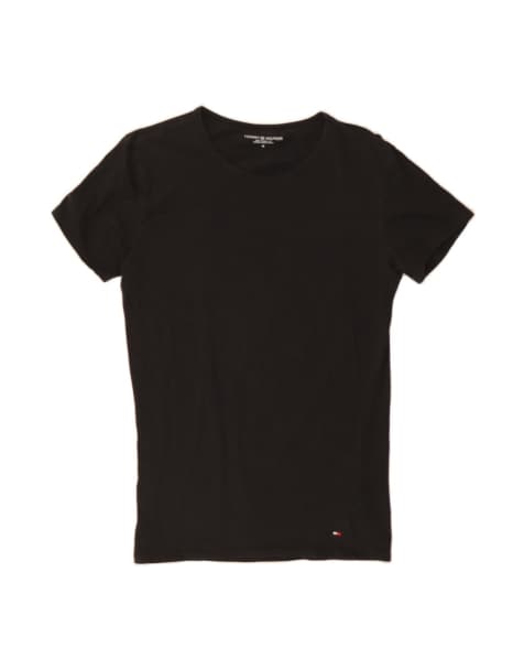 Vintage Tommy Hilfiger T-shirt Top UK 12 Medium In Black - view 1