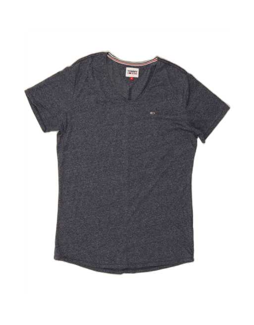 Vintage Tommy Hilfiger T-shirt Top UK 14 Medium In Blue