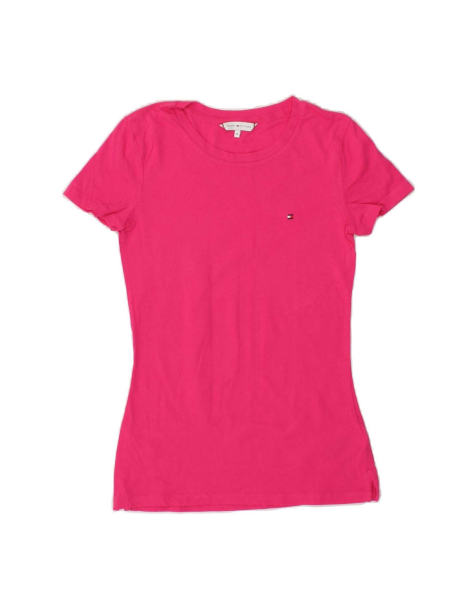 Vintage Tommy Hilfiger T-shirt Top Uk 4 XS In Pink - view 1