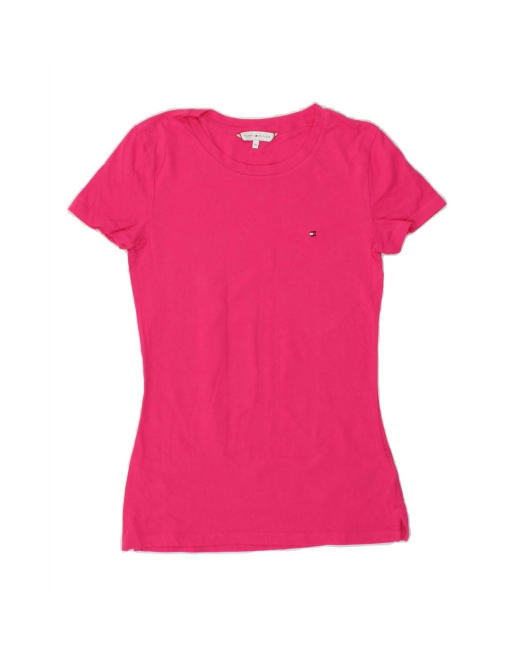 Vintage Tommy Hilfiger T-shirt Top Uk 4 XS In Pink