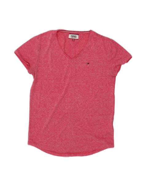 Vintage Tommy Hilfiger T-shirt Top UK 6 XS In Pink Flecked - view 1