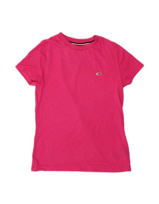 Vintage Tommy Hilfiger T-shirt Top UK 6 XS In Pink Sports
