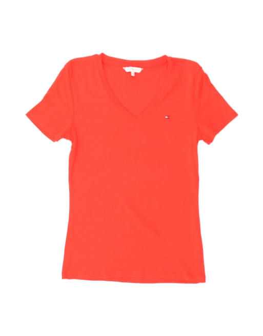 Vintage Tommy Hilfiger T-shirt Top UK 6 XS In Red
