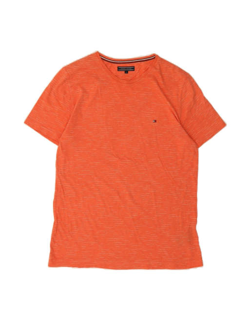 Vintage Tommy Hilfiger T-shirt Top XL In Orange Flecked