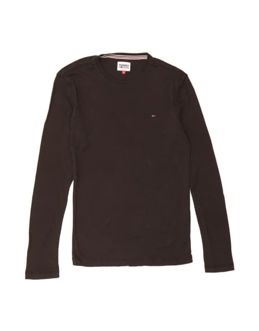 Vintage Tommy Hilfiger Top Long Sleeve Medium In Black