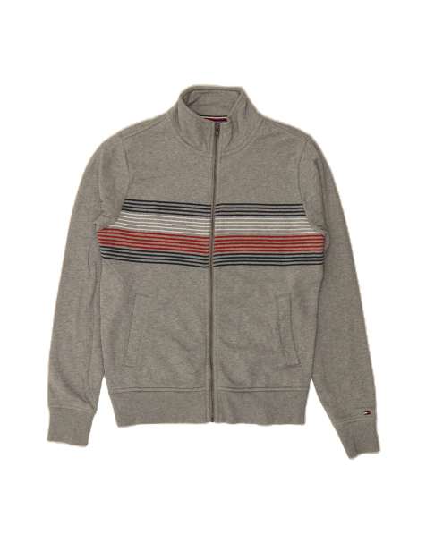 Vintage Tommy Hilfiger Tracksuit Top Jacket Small In Grey Striped - view 1