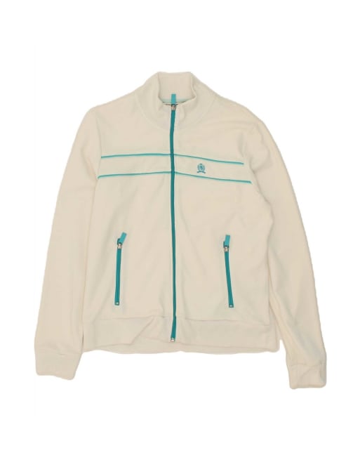Vintage Tommy Hilfiger Tracksuit Top Jacket Uk 16 Large In White