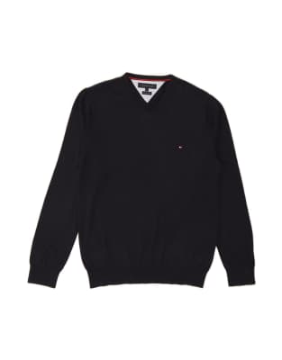 Vintage Tommy Hilfiger V-neck Jumper Large In Blue