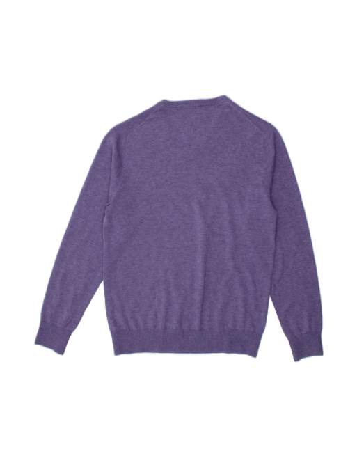 Vintage Tommy Hilfiger V-neck Jumper Sweater Large In Purple