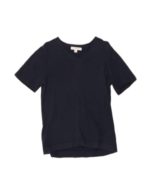 Vintage Tommy Hilfiger V-neck Jumper Sweater UK 12 Medium In Blue